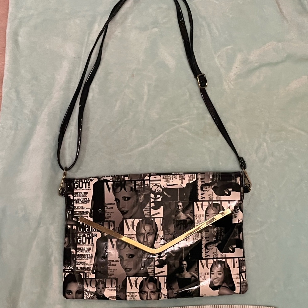 Vogue Cover Crossbody or Shoulder Purse /strap. Magazine clutch or carry purse